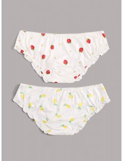 2pack Fruit Print Panty Set
