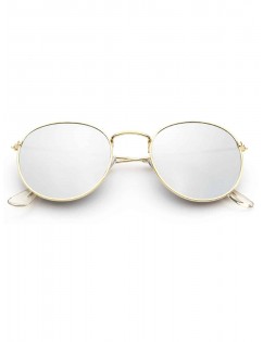 Metal Frame Mirror Lens Sunglasses
