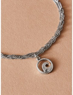 1pc Round Charm Chain Bracelet