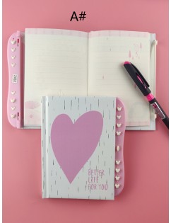 1pc Letter Graphic Password Lock Notebook
